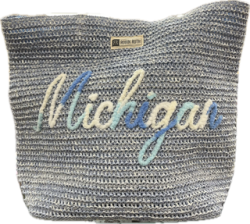 Robin Ruth Michigan Beach Tote -Blue Rope