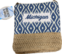 Robin Ruth Michigan Handbag - Navy Jute