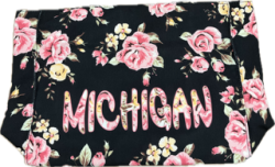 Robin Ruth Michigan Beach Tote - Black Floral