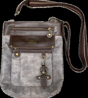 Chala Handbags – 3-in-1 Gemini Xbody Bag – Gray