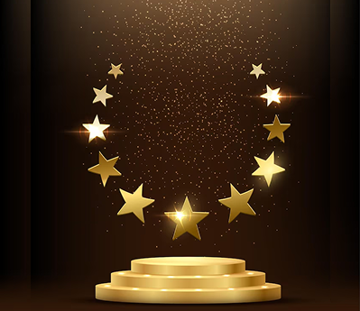 golden stars forming a crown
