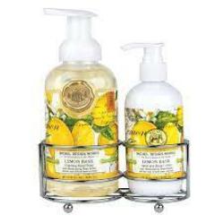 MICHEL DESIGN HAND LOTION AND SOAP CADDY- LEMON BASIL