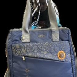 Chala Handbags - Zip Around Tote - Blue Sunflower