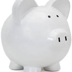 Piggy Bank Boss Hog White