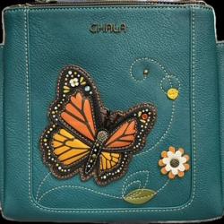 Chala Handbags – Messenger Bag - Butterfly