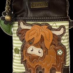 Chala Handbags – Cellphone Bag – Highland Cow
