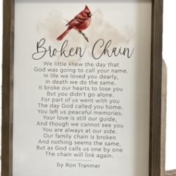 "Broken Chain" Cardinal Wall Hanging