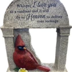 Cardinal Windchime Statue