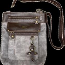 Chala Handbags – 3-in-1 Gemini Xbody Bag – Gray