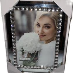 Jeweled Mirrored 5 x7 Picture Frame