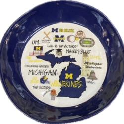U of M Large Round Melamine Bowl