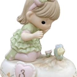 Precious Moments "Growing in Grace" Age 3 Brown Hair