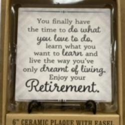 retirement plaque