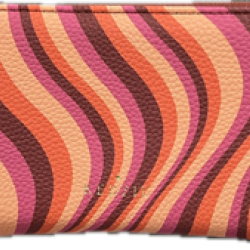 Kedzie - Zippered Clutch - Pink and Brown Stripes