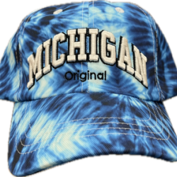 Robin Ruth Michigan Baseball Hat - Blue Tye-Dye