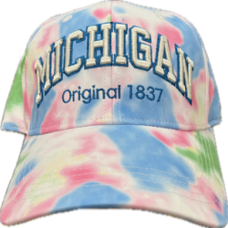 Robin Ruth Michigan Baseball Hat - Pastel Tye-Dye