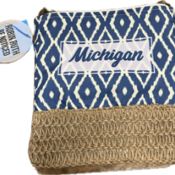 Robin Ruth Michigan Handbag - Navy Jute