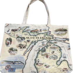 Michigan Canvas Tote Bag