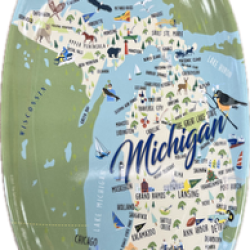 Michigan Melamine Tidbit Tray