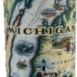 Michigan State Map Travel Drinkware