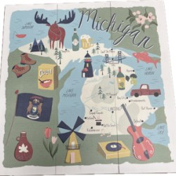 Michigan Wood Block 13 x 13in