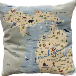 Michigan Throw Pillow