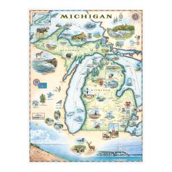 Michigan Map 18 x 24in