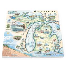 Michigan Natural Stone Coasters Set of 4