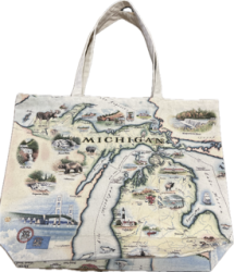 Michigan Canvas Tote Bag