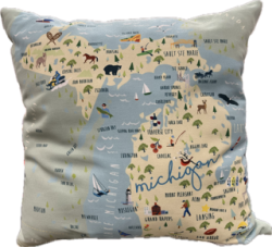 Michigan Throw Pillow